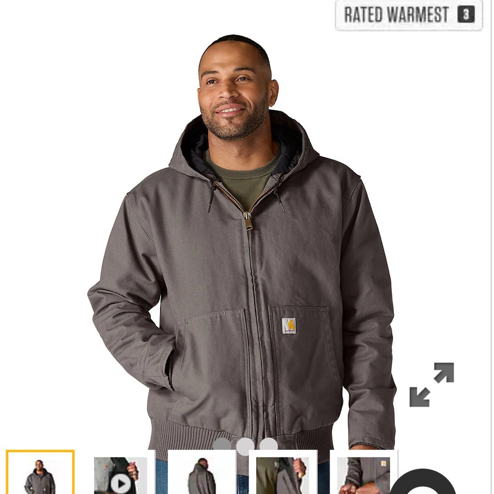 Carhartt Men's Charcoal Hooded Performance Jacket